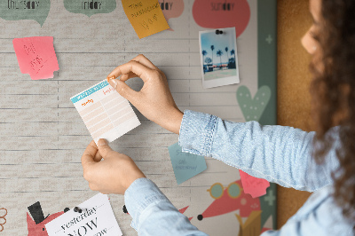 Tableau en liège Planificateur pour les enfants