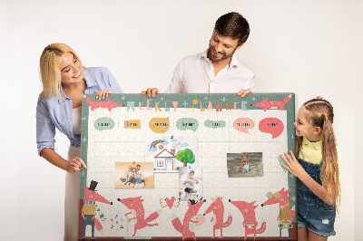 Tableau en liège Planificateur pour les enfants