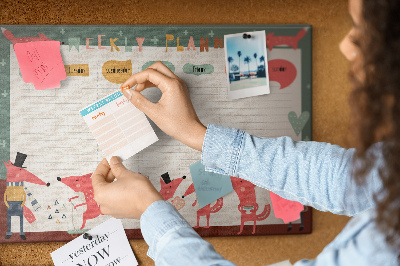 Tableau en liège Planificateur pour les enfants