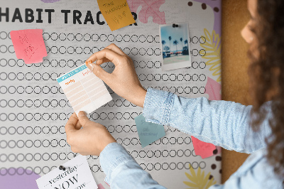 Tableau en liège Habitudes de suivi