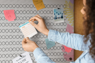 Tableau en liège Habitudes de suivi