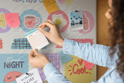 Tableau en liège Planificateur de l'école