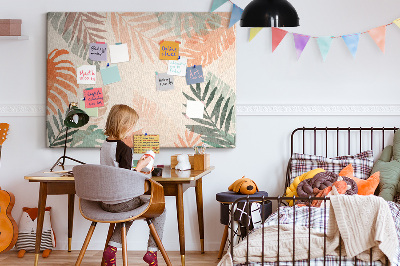 Tableau en liège Feuilles botaniques