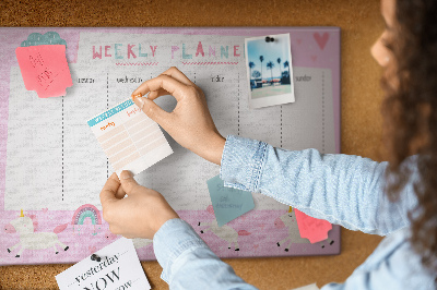 Tableau en liège Planificateur pour les enfants