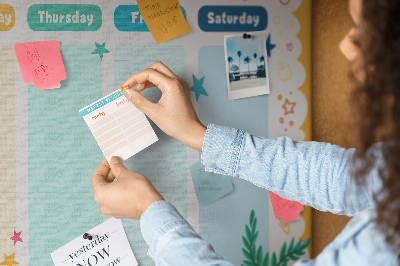 Tableau en liège Plan de cours