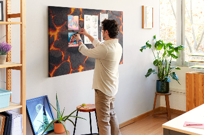 Tableau en liège Volcan de lave