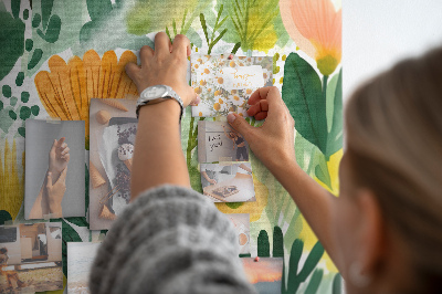 Tableau en liège Fleurs aquarelles