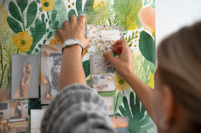 Tableau en liège Fleurs aquarelles