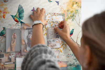 Tableau en liège Nature des oiseaux de fleurs