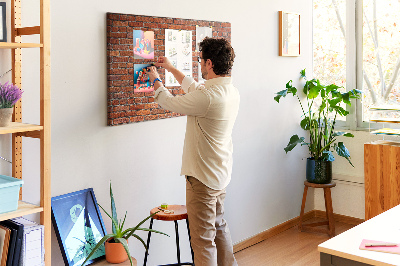 Tableau de liège décoratif Vieux mur de briques