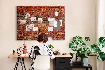 Tableau de liège décoratif Vieux mur de briques