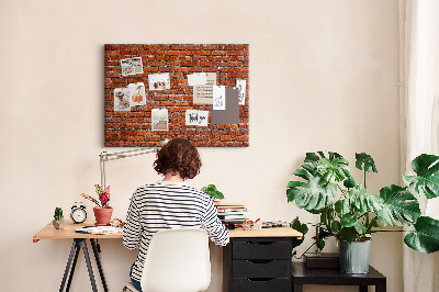 Tableau de liège décoratif Vieux mur de briques