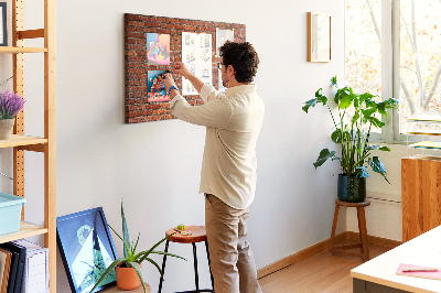 Tableau de liège décoratif Vieux mur de briques