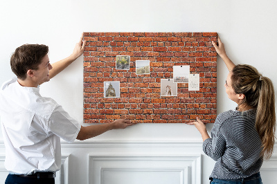 Tableau de liège décoratif Vieux mur de briques