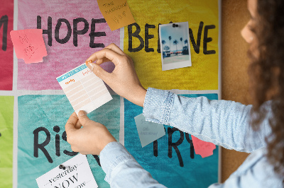 Tableau de liège décoratif Comité de motivation