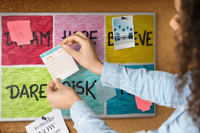 Tableau de liège décoratif Comité de motivation