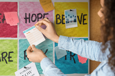 Tableau de liège décoratif Comité de motivation