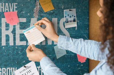 Tableau de liège décoratif Texte de motivation