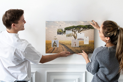 Tableau en liège Paysage d'afrique