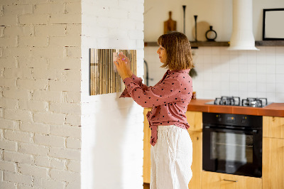 Tableau magnétique cuisine design Bâtons de bambou