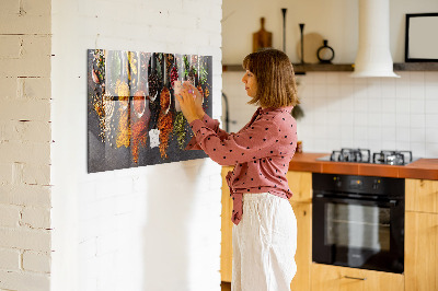 Tableau aimanté Épices sur des cuillères