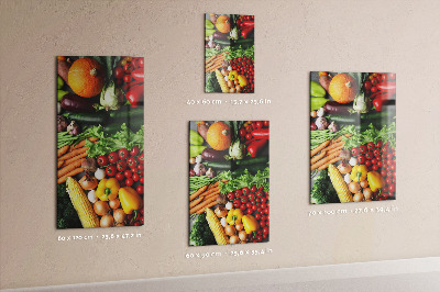 Tableau magnétique design Légumes d'automne