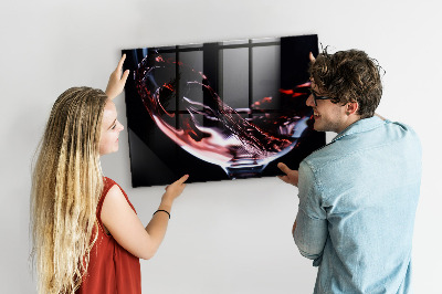 Tableau aimanté Un verre de vin