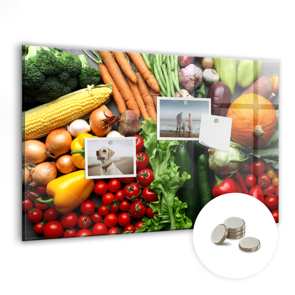 Tulup Crédence de Cuisine 100x70cm Dosseret en Verre Fond de hotte Verre de sécurité trempé Splashback Guard - Nourriture et Boissons - Multicolore - Fruits Et Légumes