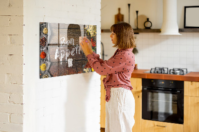 Tableau magnétique L'inscription bon appétit