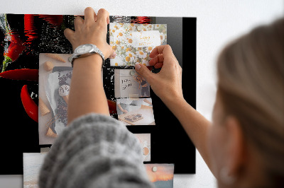 Tableau aimanté Poivrons dans l'eau