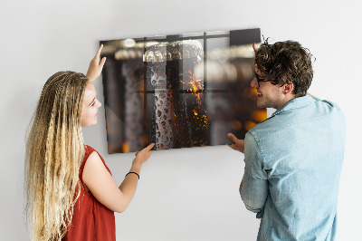 Tableau aimanté Bouteilles en verre