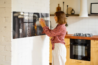 Tableau aimanté Bouteilles en verre