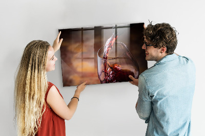 Tableau aimanté Un verre de vin