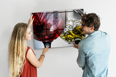 Tableau aimanté Verres de vin