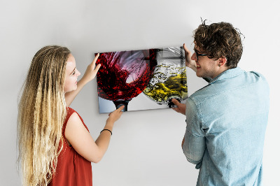 Tableau aimanté Verres de vin