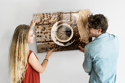 Tableau aimanté Un sac de café