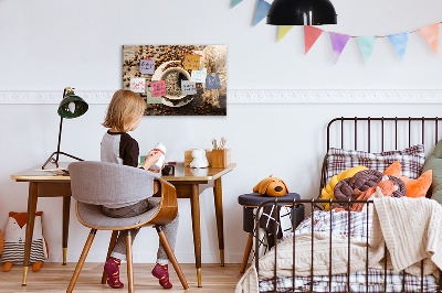 Tableau aimanté Un sac de café