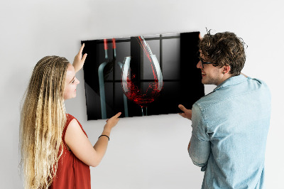 Tableau aimanté Une bouteille de vin