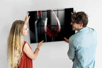 Tableau aimanté Une bouteille de vin