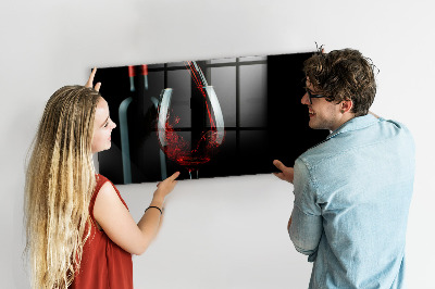 Tableau aimanté Une bouteille de vin