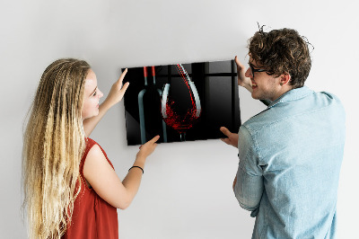 Tableau aimanté Une bouteille de vin