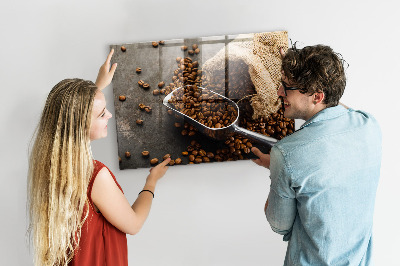 Tableau aimanté Un sachet de café frais