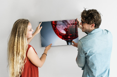 Tableau aimanté Un verre de vin