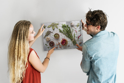 Tableau verre magnétique Épices