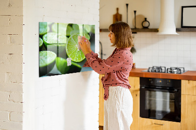 Tableau aimanté Morceaux de citron vert