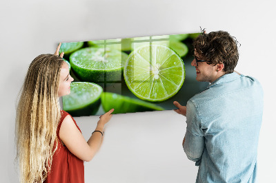 Tableau aimanté Morceaux de citron vert