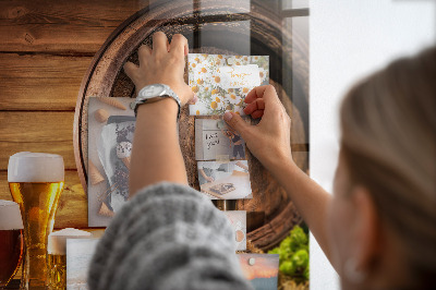 Tableau aimanté Baril de bière