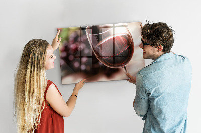 Tableau aimanté Un verre de vin rouge