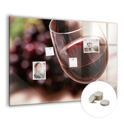 Tableau aimanté Un verre de vin rouge