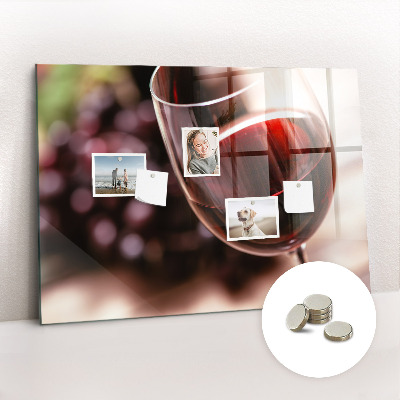 Tableau aimanté Un verre de vin rouge